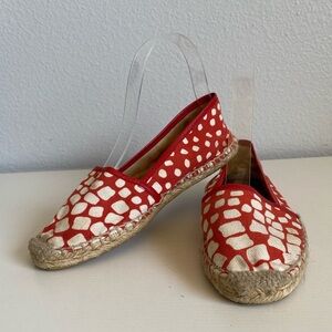 DVF Diane von Furstenberg Espadrille Cadence Slip On Canvas Shoe Womens Size 6